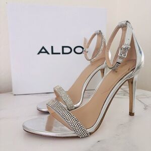 ALDO Aroclya Silver Women's Heels Size 7.5